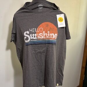Life Is Good Charcoal Graphic Tee with Orange Sun
